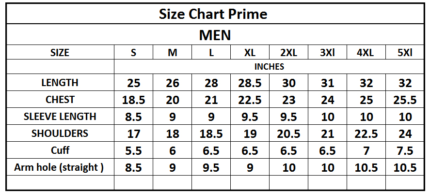 Measurement Chart | Classic Polo 